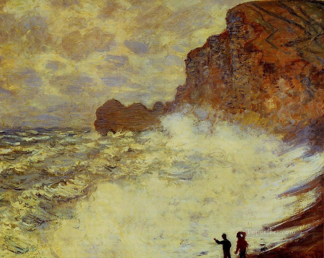 Stormy Weather at Etretat Claude Monet Oil Paintings